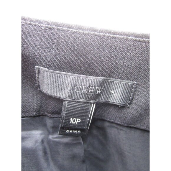J Crew Skirt 10P Petites Gray Wool Blend Wrap Career Plaid Zip Up * - Picture 6 of 8